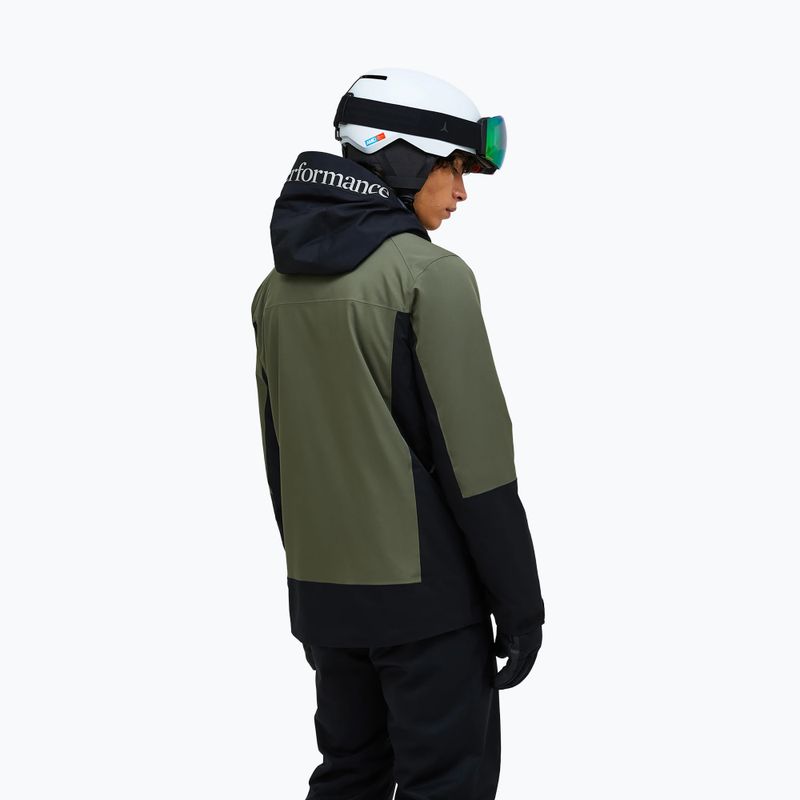 Men's ski jacket Peak Performance Rider Tech Insulated pine needle/black 3