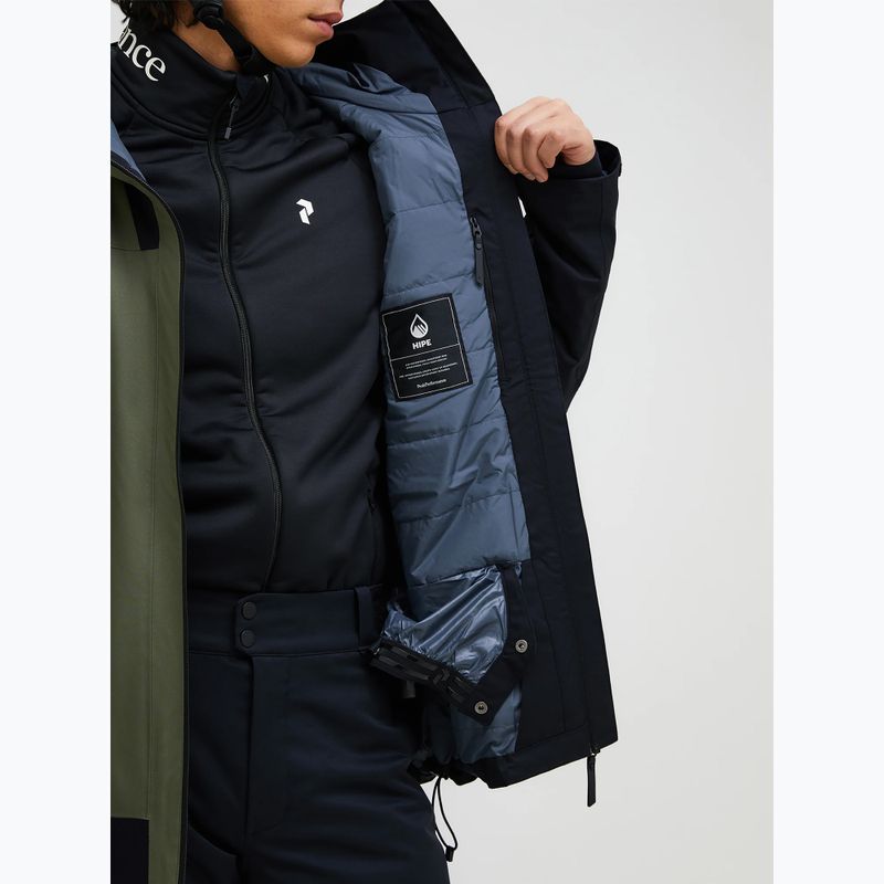 Men's ski jacket Peak Performance Rider Tech Insulated pine needle/black 6