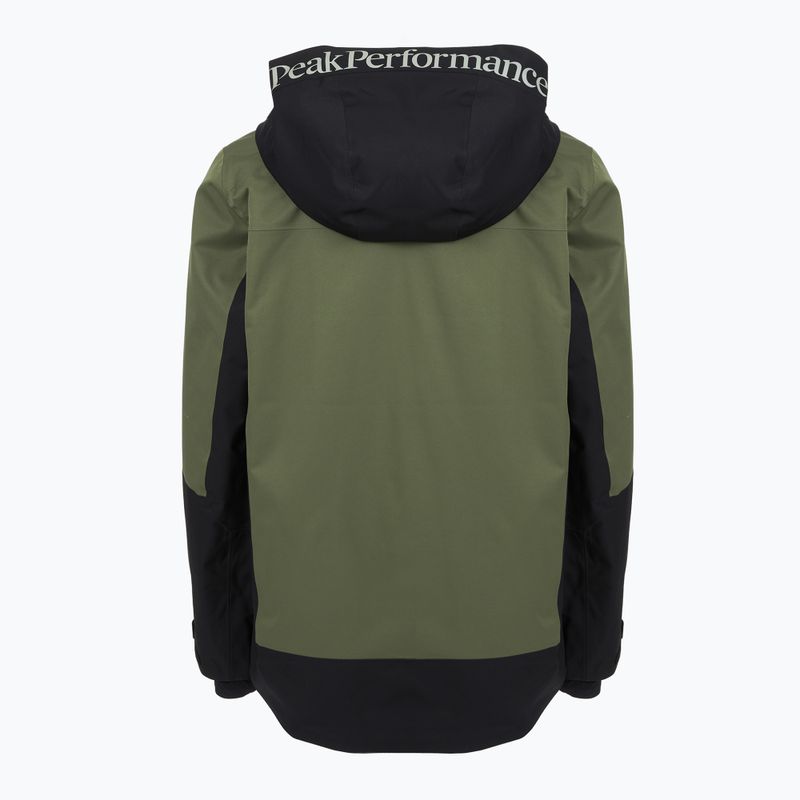 Men's ski jacket Peak Performance Rider Tech Insulated pine needle/black 2