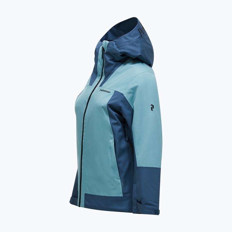 Women's ski jacket Peak Performance Rider Tech Insulated Jacket mountain lake/deluded vision 3