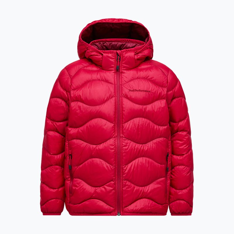 Children's down jacket Peak Performance Helium Down Hood Jacket Tech Burgundy/Vertical Zenith