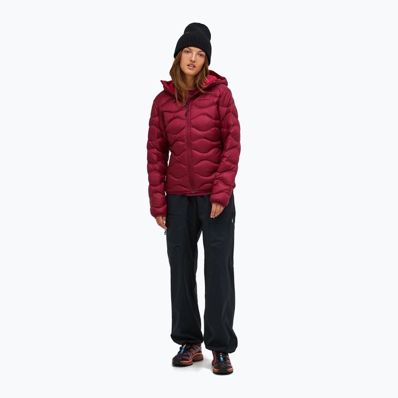 Women's down jacket Peak Performance Helium Down Hood vertical zenith/tech burgundy 2