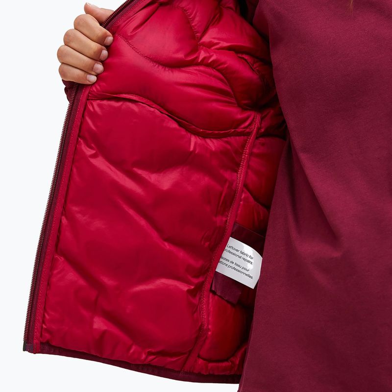 Women's down jacket Peak Performance Helium Down Hood vertical zenith/tech burgundy 4
