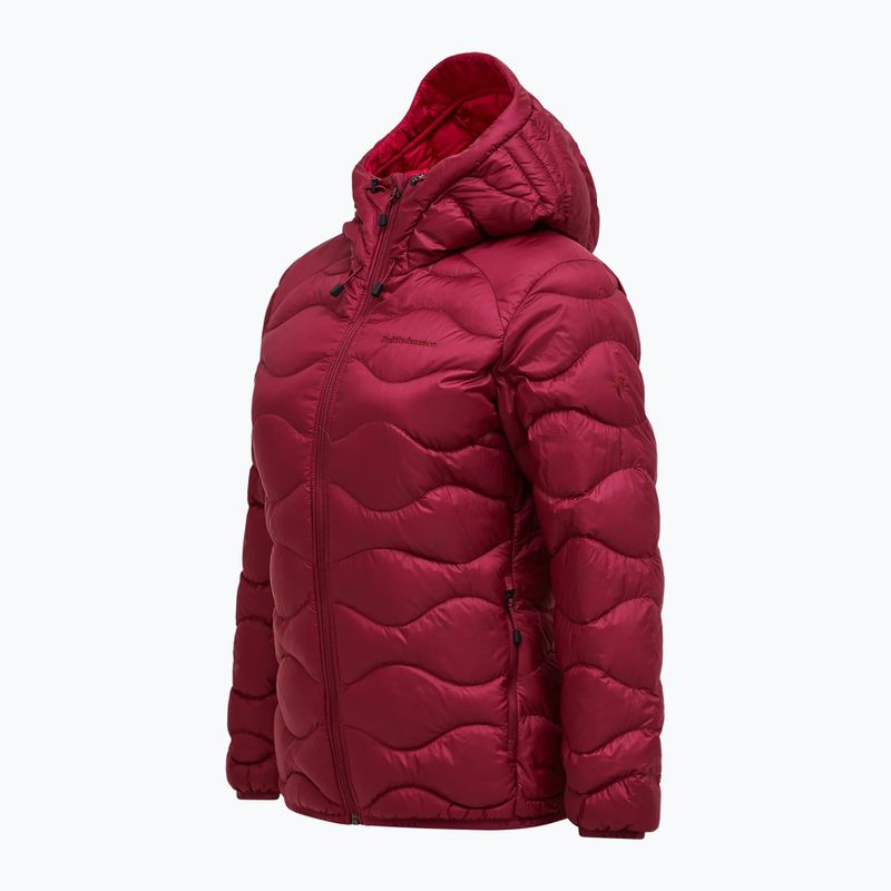 Women's down jacket Peak Performance Helium Down Hood vertical zenith/tech burgundy 7