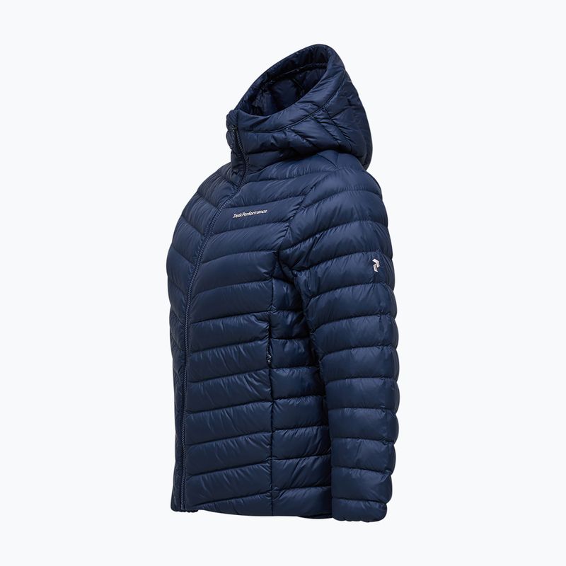 Women's down jacket Peak Performance Frost Down Hood Jacket blue shadow 3