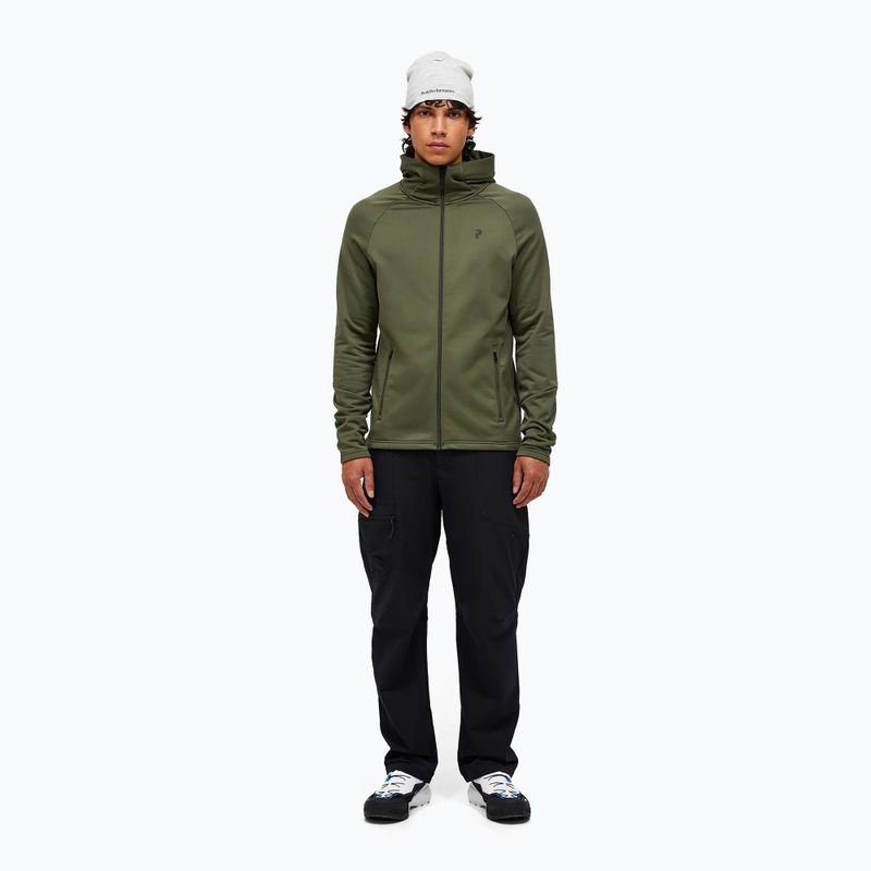 Men's sweatshirt Peak Performance Rider Essentials Zip Hood pine needle/pine needle 2