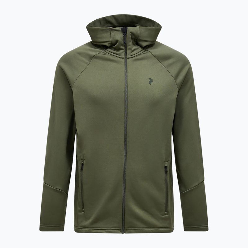 Men's sweatshirt Peak Performance Rider Essentials Zip Hood pine needle/pine needle 5