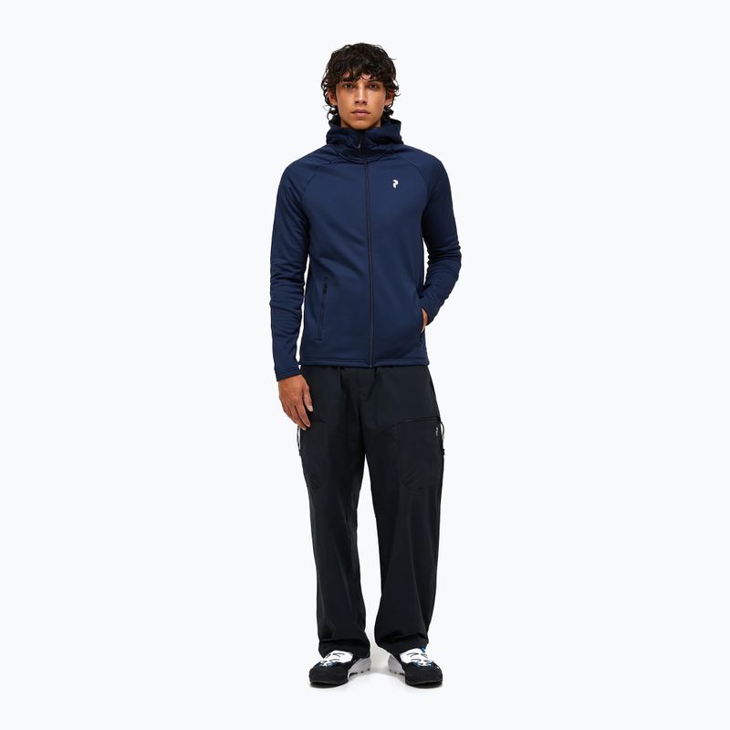 Men's sweatshirt Peak Performance Rider Essentials Zip Hood blue shadow/blue shadow 2