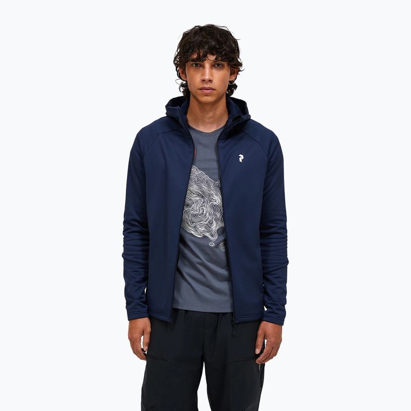 Men's sweatshirt Peak Performance Rider Essentials Zip Hood blue shadow/blue shadow 4