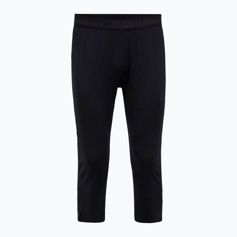 Men's thermal trousers Peak Performance Magic 3/4 Johns Long Wool-Blend Baselayer black/black 3