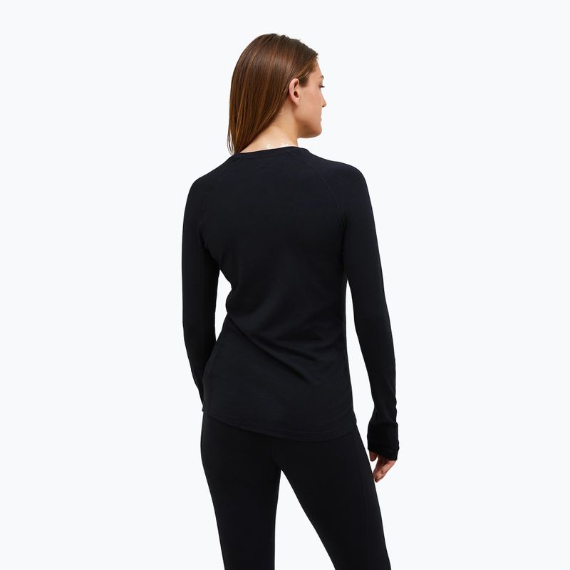 Women's thermal longsleeve Peak Performance Magic Crew Wool-Blend Baselayer black/black 2