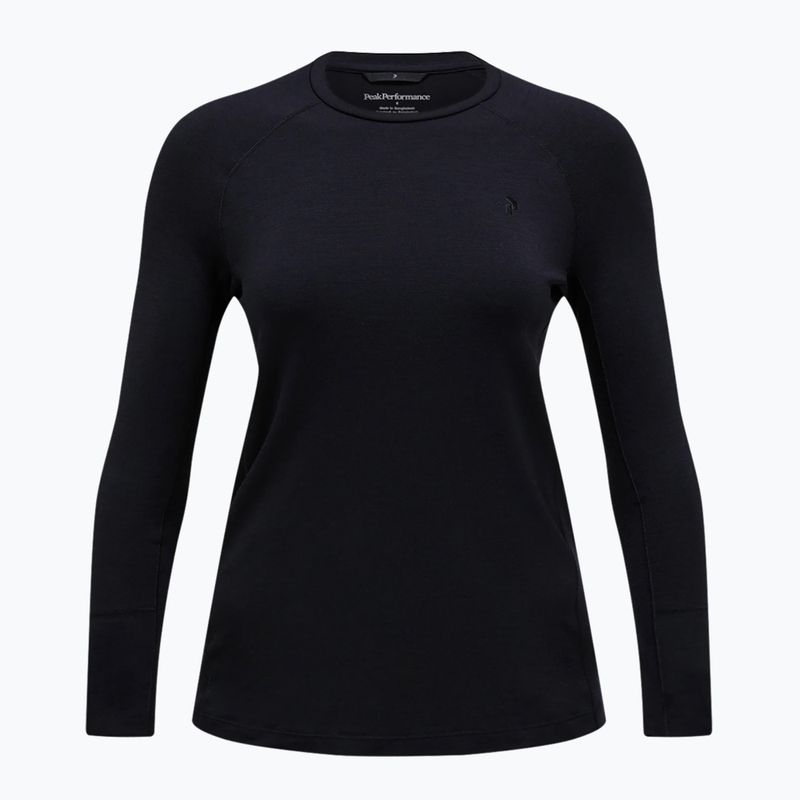 Women's thermal longsleeve Peak Performance Magic Crew Wool-Blend Baselayer black/black 3