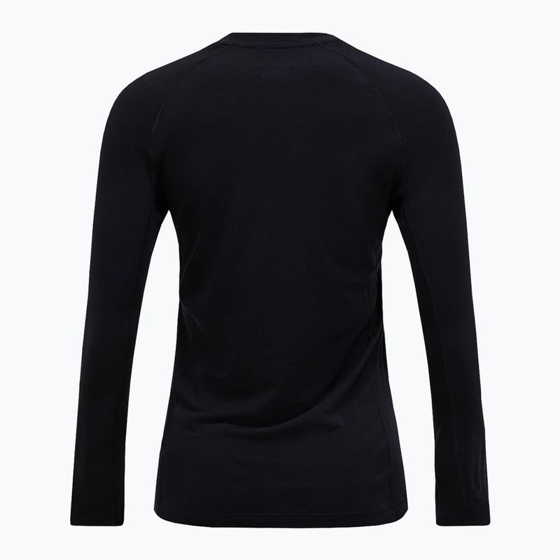 Women's thermal longsleeve Peak Performance Magic Crew Wool-Blend Baselayer black/black 4