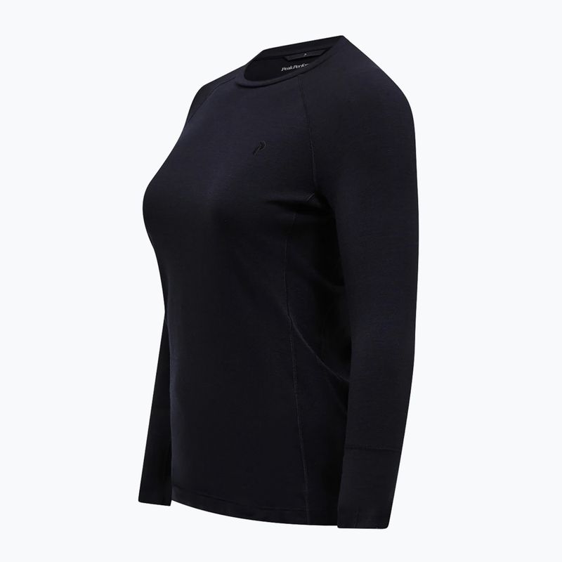 Women's thermal longsleeve Peak Performance Magic Crew Wool-Blend Baselayer black/black 5