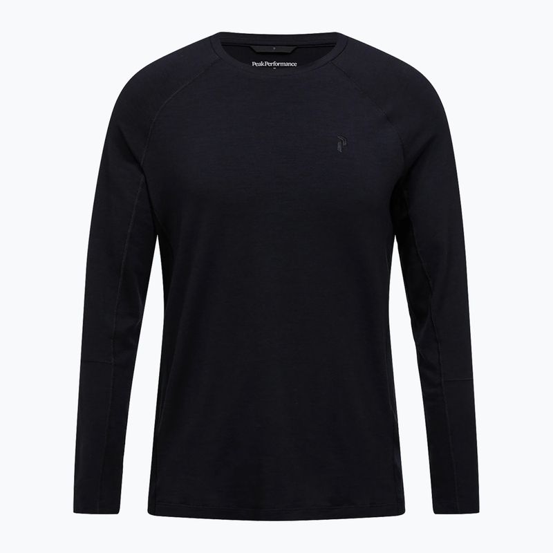 Men's thermal active sweatshirt Peak Performance Magic Crew Wool-Blend Baselayer black/black 3