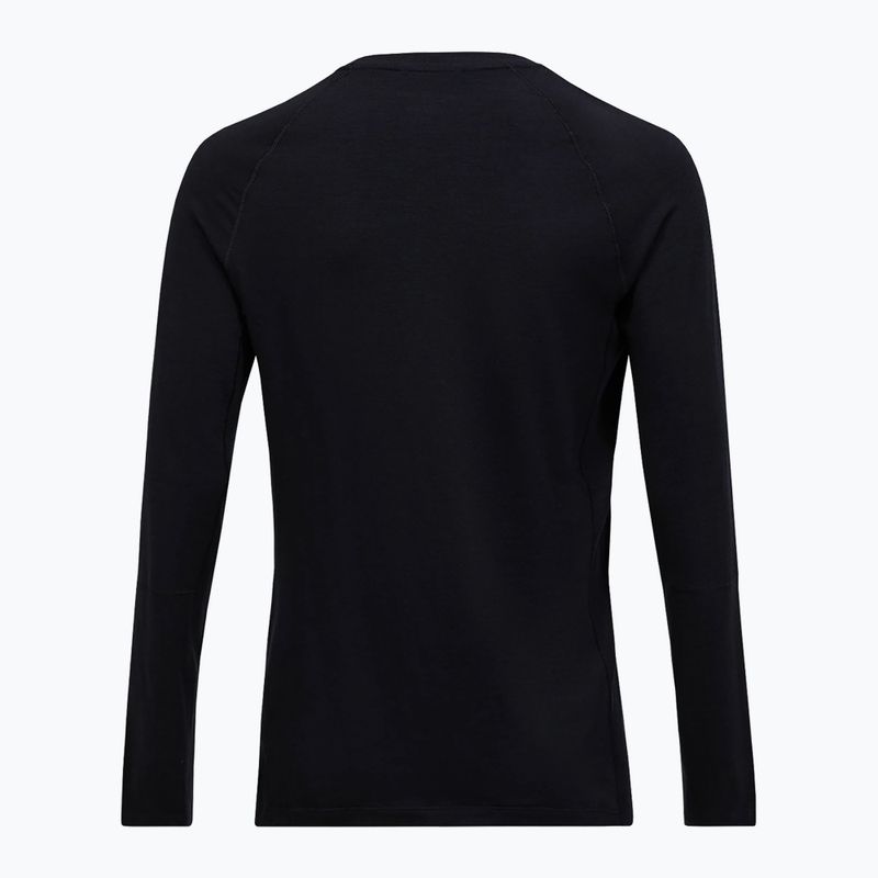 Men's thermal active sweatshirt Peak Performance Magic Crew Wool-Blend Baselayer black/black 4