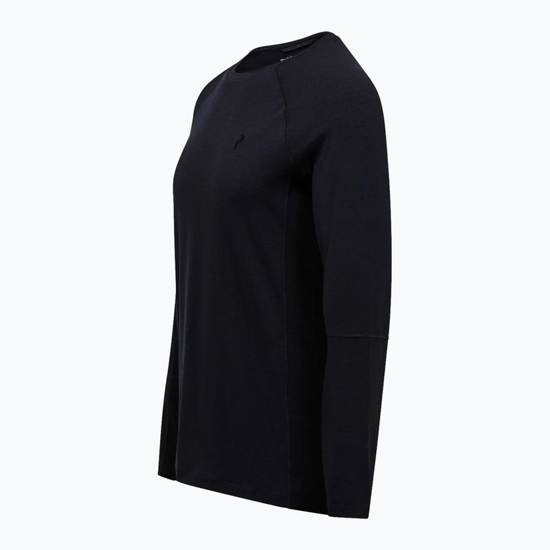 Men's thermal active sweatshirt Peak Performance Magic Crew Wool-Blend Baselayer black/black 5