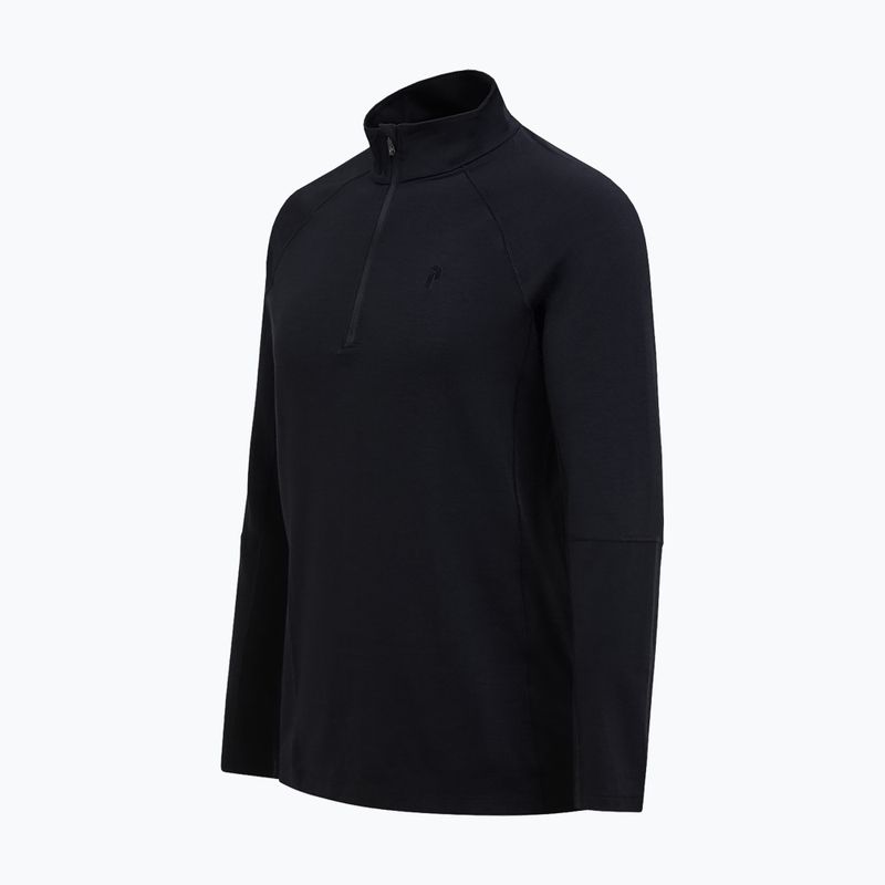 Men's thermal sweatshirt Peak Performance Magic Half Zip Wool-Blend Baselayer black/black 5