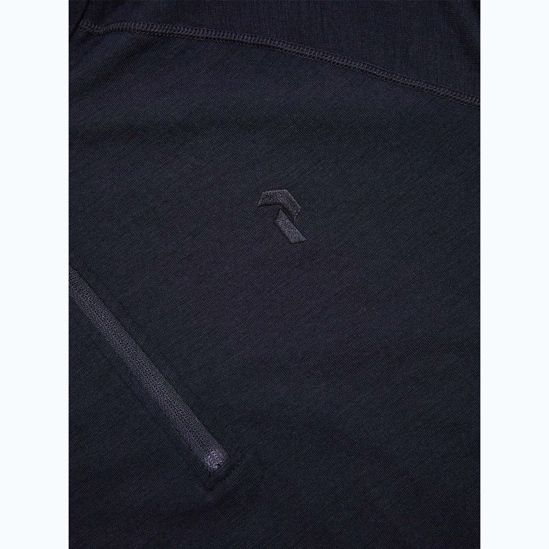 Men's thermal sweatshirt Peak Performance Magic Half Zip Wool-Blend Baselayer black/black 6
