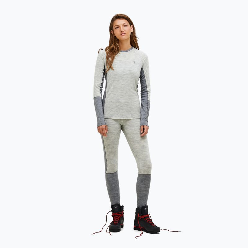 Women's thermal active sweatshirt Peak Performance Magic Crew Wool-Blend Baselayer med grey melange 2