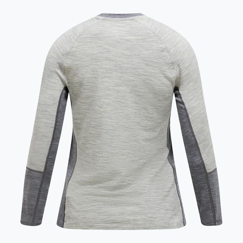 Women's thermal active sweatshirt Peak Performance Magic Crew Wool-Blend Baselayer med grey melange 5