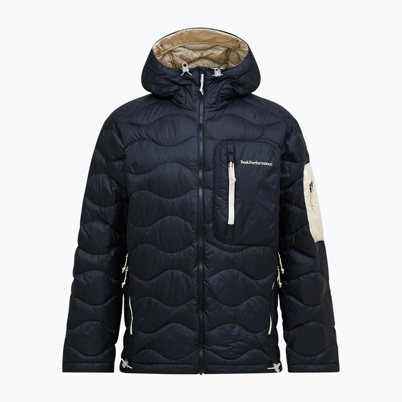 Men's down jacket Peak Performance Helium Utility Down Hood black/sand fog