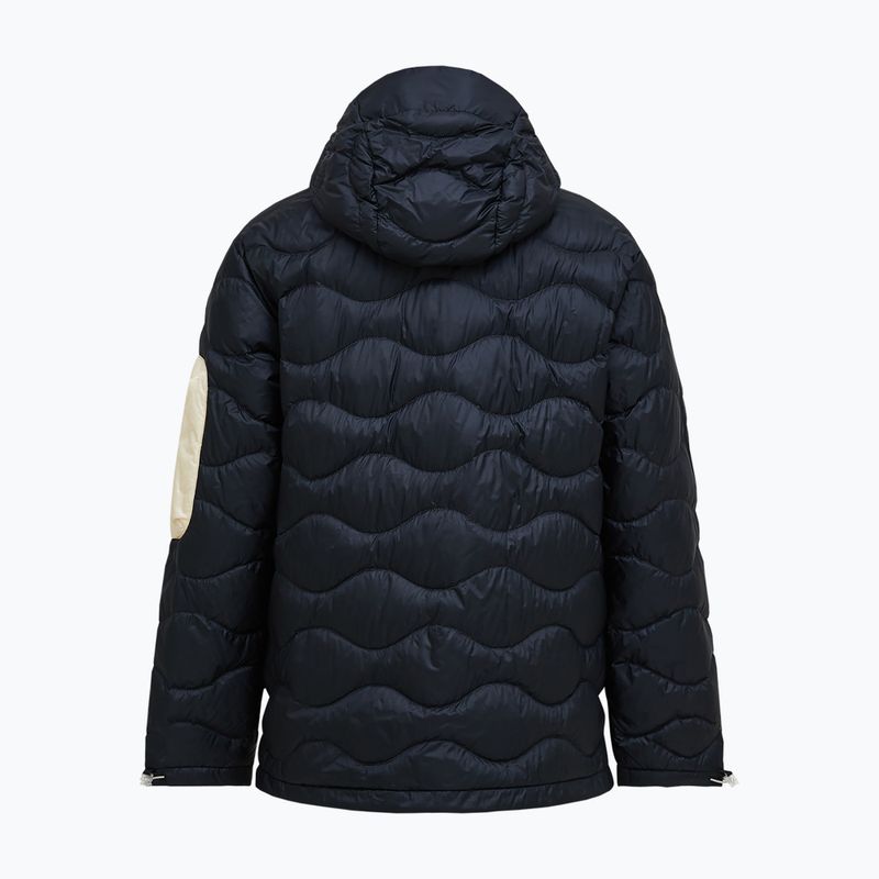 Men's down jacket Peak Performance Helium Utility Down Hood black/sand fog 2