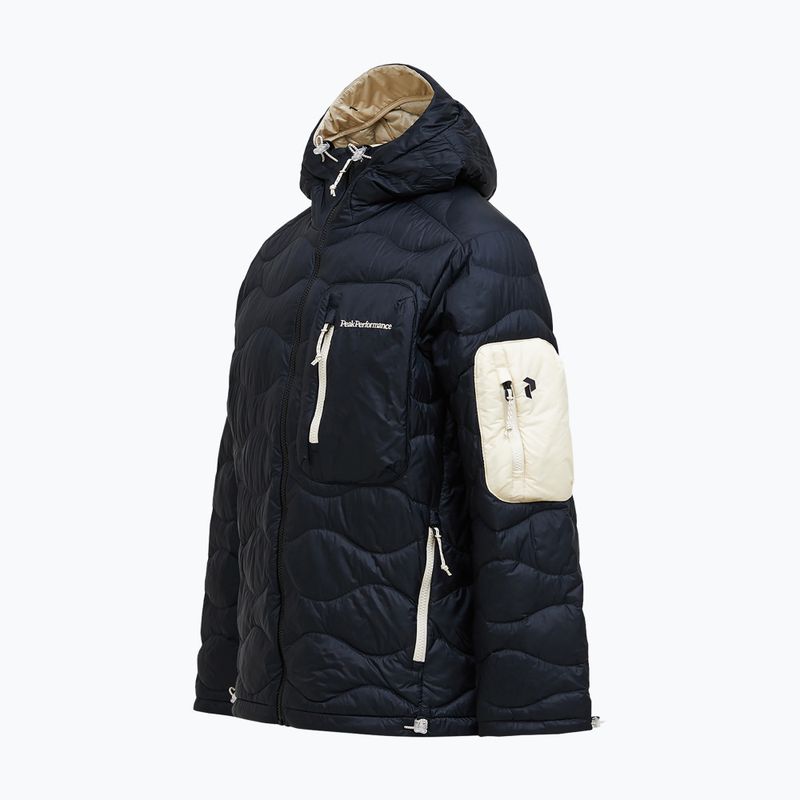 Men's down jacket Peak Performance Helium Utility Down Hood black/sand fog 3