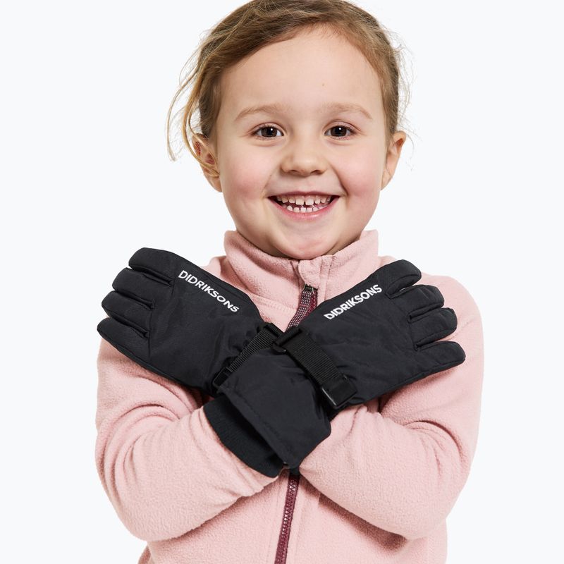 Didriksons Biggles children's ski gloves black 3