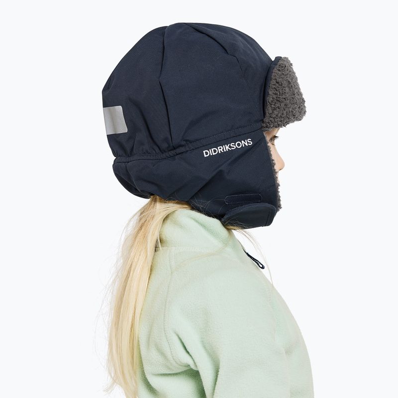 Didriksons Biggles navy children's winter beanie 4