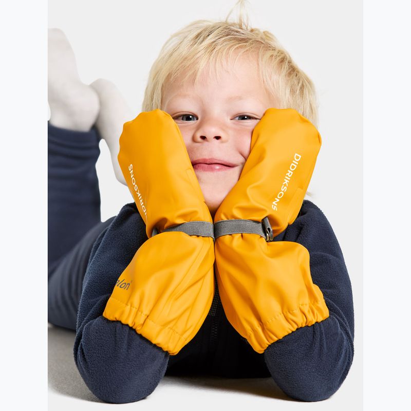 Children's ski gloves Didriksons Pileglove 8 oat yellow 3