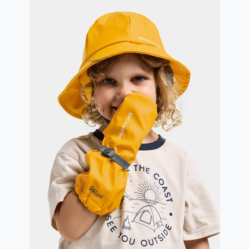 Children's ski gloves Didriksons Pileglove 8 oat yellow 4