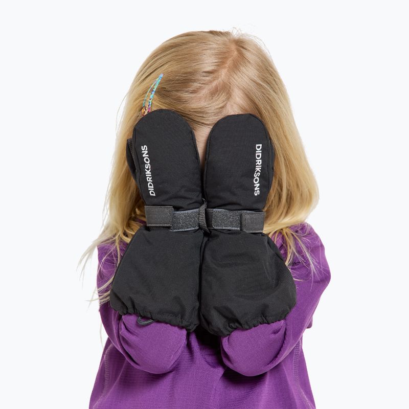 Didriksons Biggles Children's Ski Gloves Mittens black 5