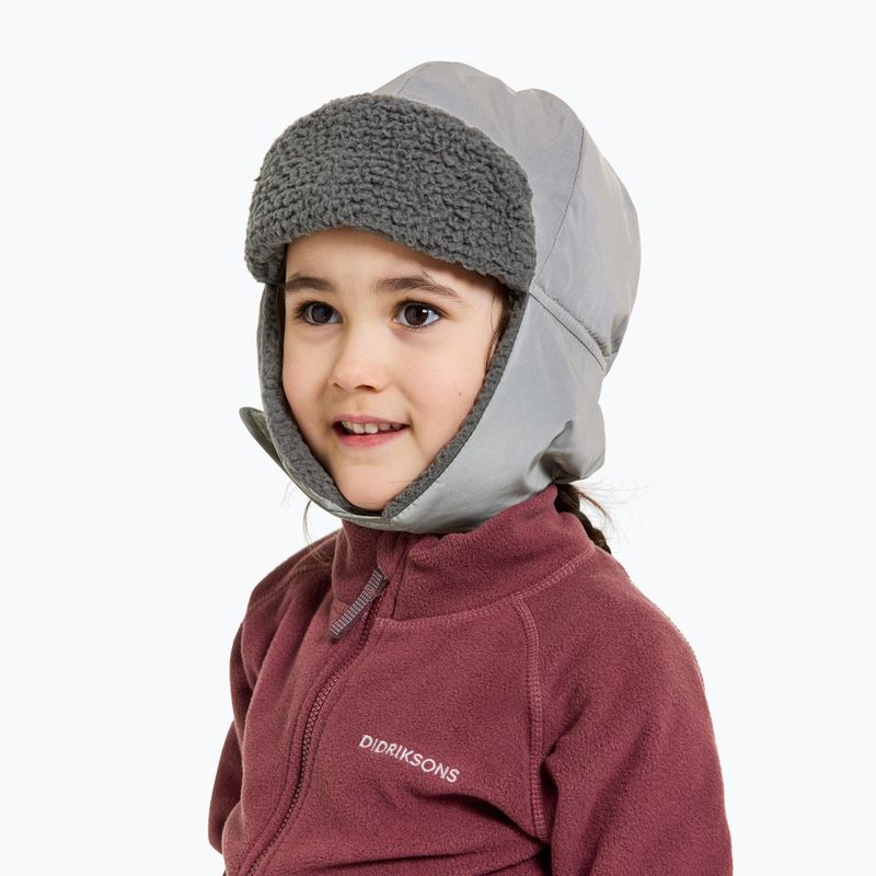 Children's Hat Didriksons Biggles Reflective Cap silver 2