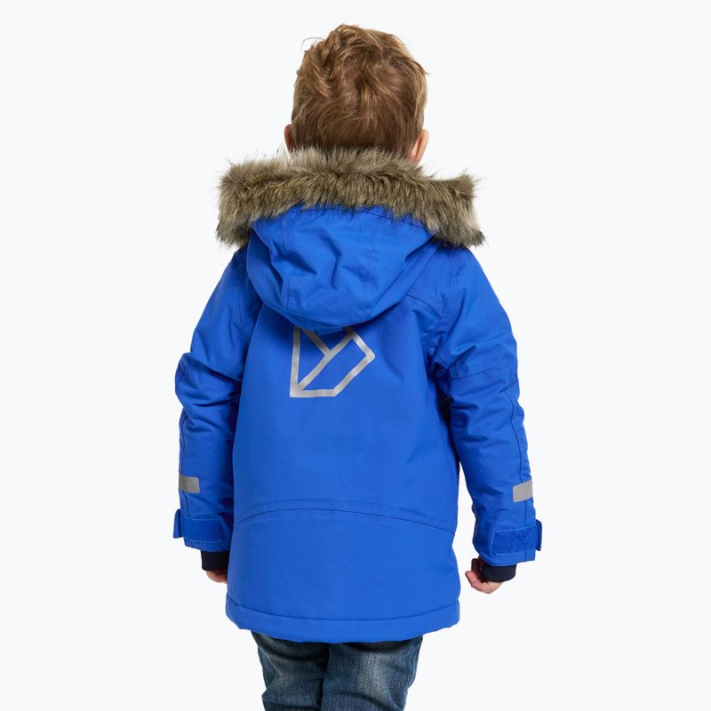 Didriksons Bjärven Parka caribbean blue children's winter jacket 2