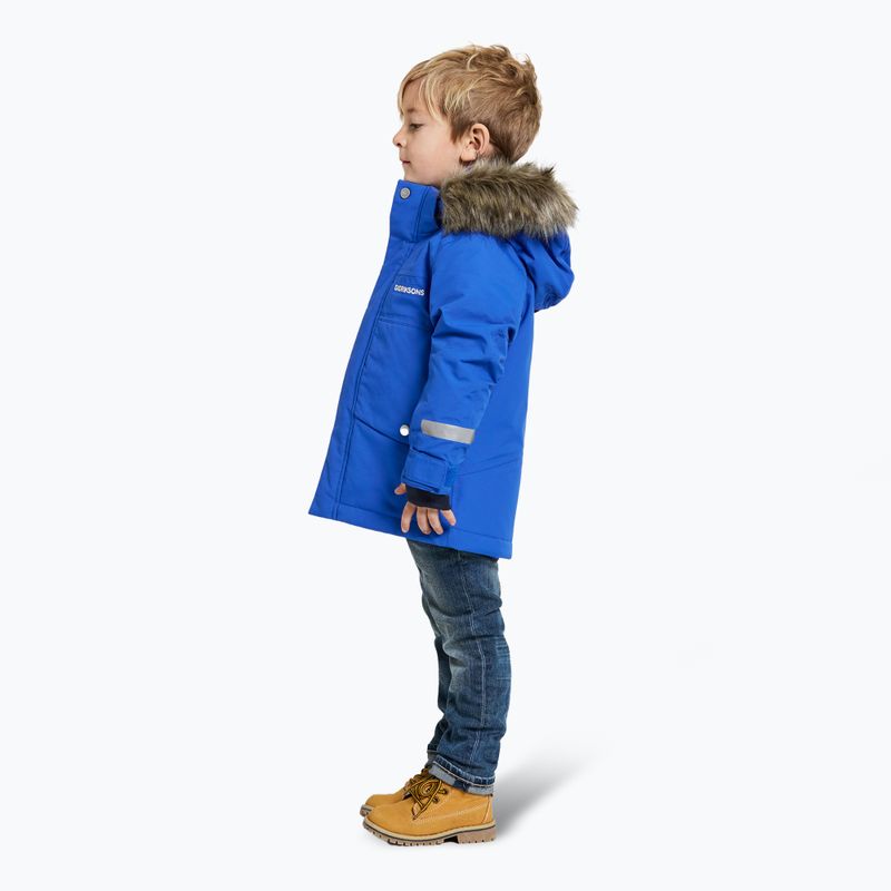 Didriksons Bjärven Parka caribbean blue children's winter jacket 3