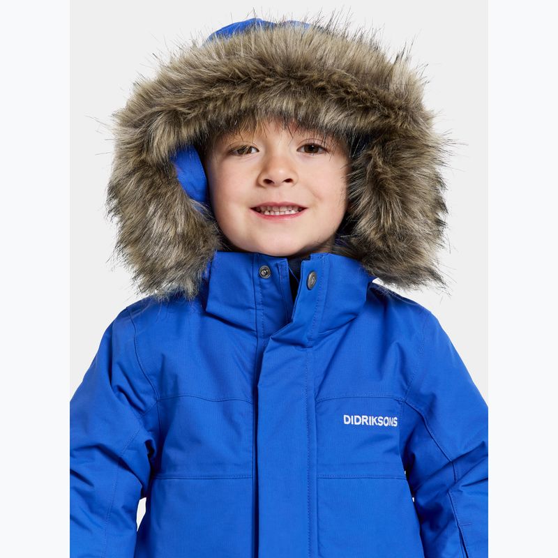 Didriksons Bjärven Parka caribbean blue children's winter jacket 5