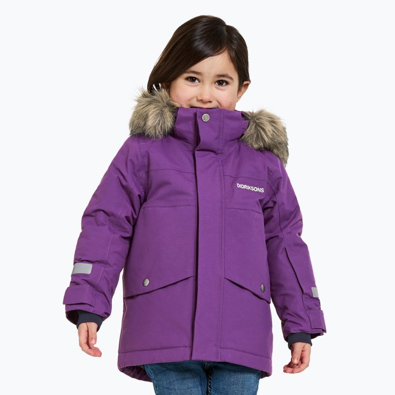 Didriksons children's winter jacket Bjärven Parka royal purple