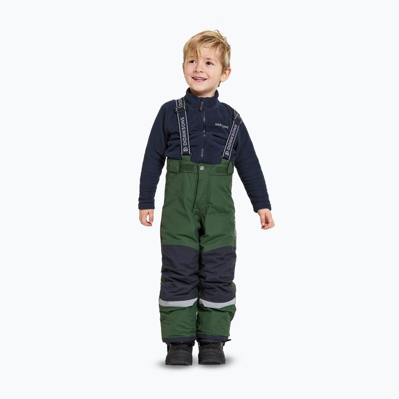Didriksons Idre pine green children's ski trousers