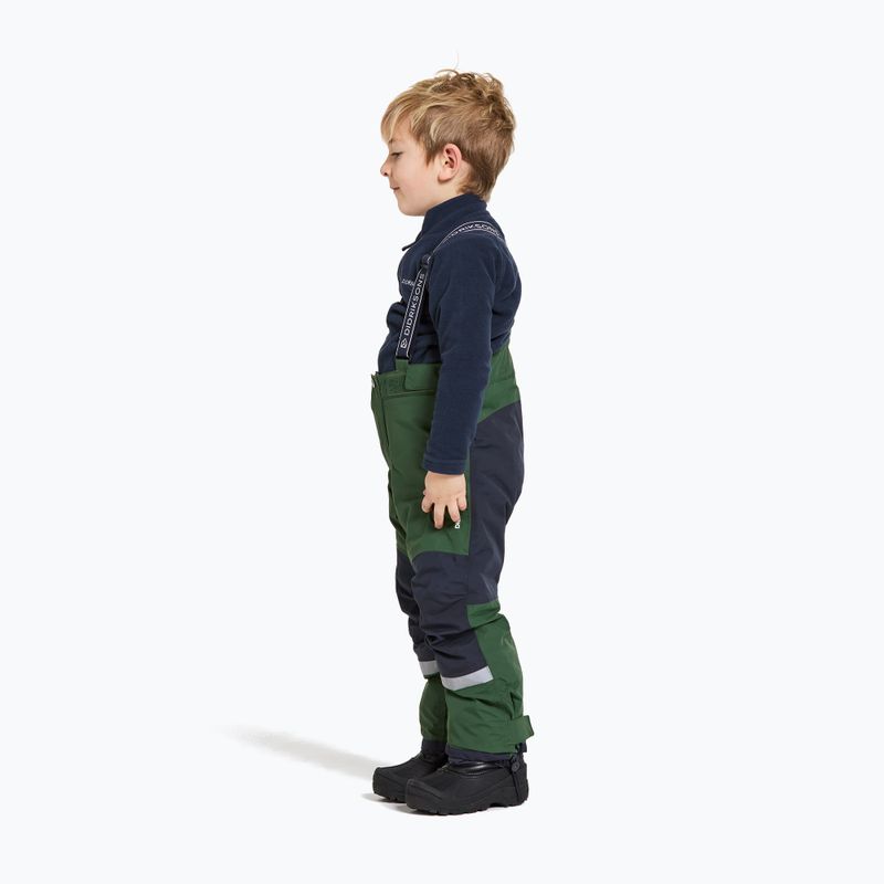 Didriksons Idre pine green children's ski trousers 4