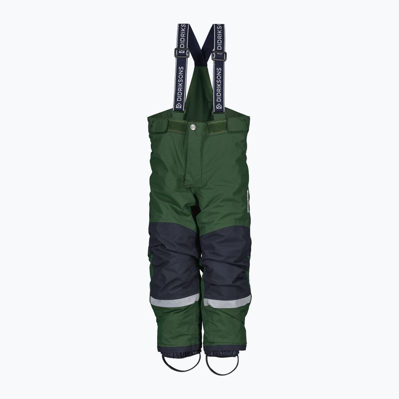 Didriksons Idre pine green children's ski trousers 7