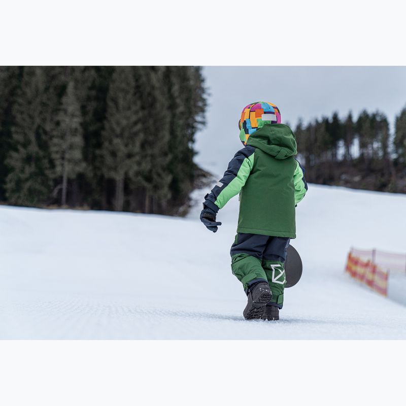 Didriksons Idre pine green children's ski trousers 10