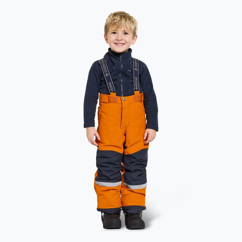 Didriksons Idre orange jam children's ski trousers