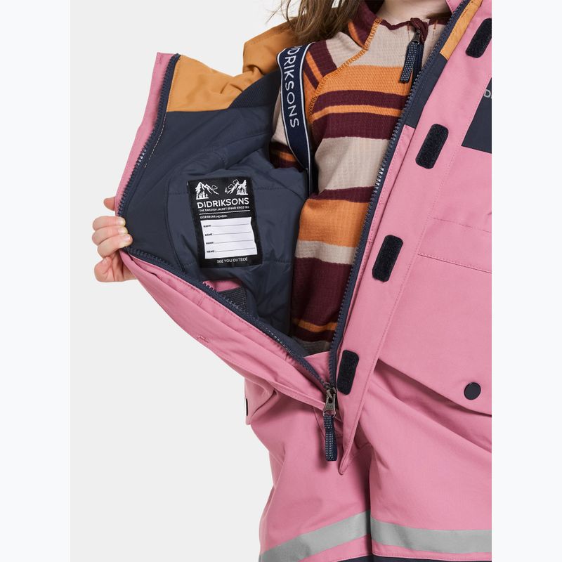 Didriksons Bjärven Cover heather pink children's ski suit 9
