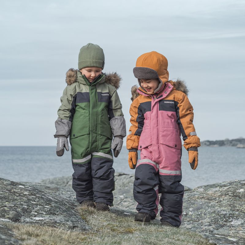 Didriksons Bjärven Cover heather pink children's ski suit 13