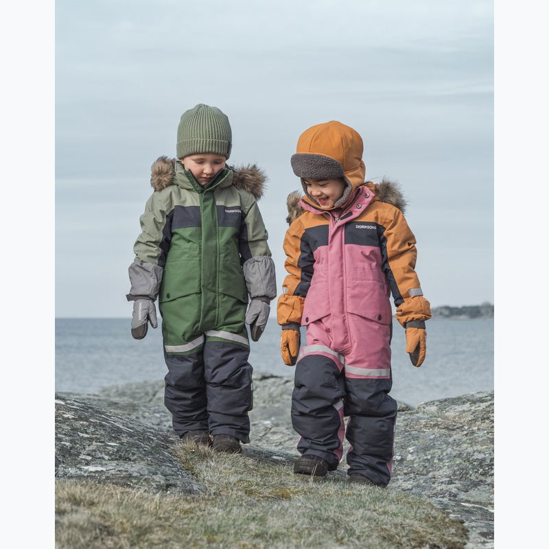 Didriksons Bjärven Cover light moss children's ski suit 16