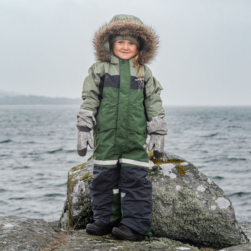 Didriksons Bjärven Cover light moss children's ski suit 17