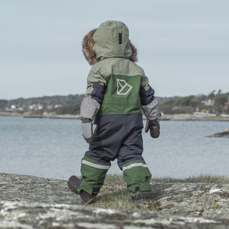 Didriksons Bjärven Cover light moss children's ski suit 18