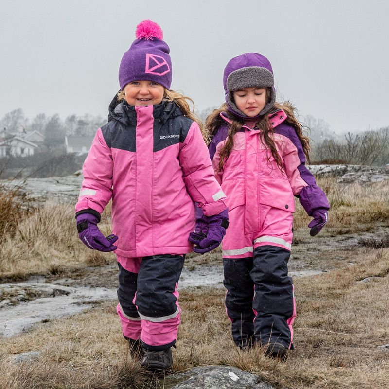 Didriksons Skare sweet pink children's ski set 19