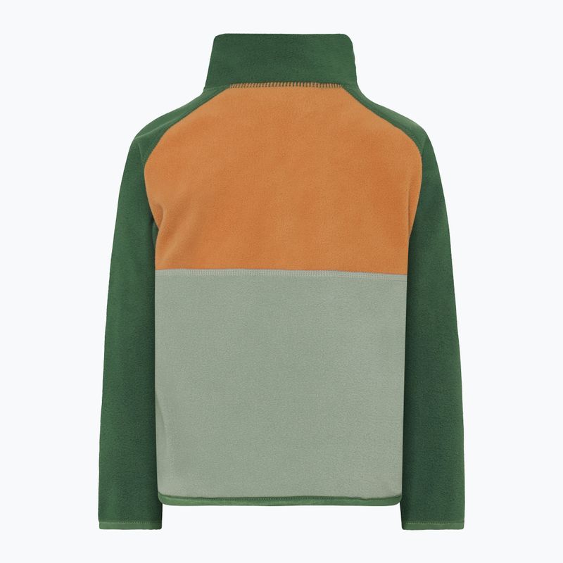 Didriksons Monte Half Button light moss children's fleece sweatshirt 2